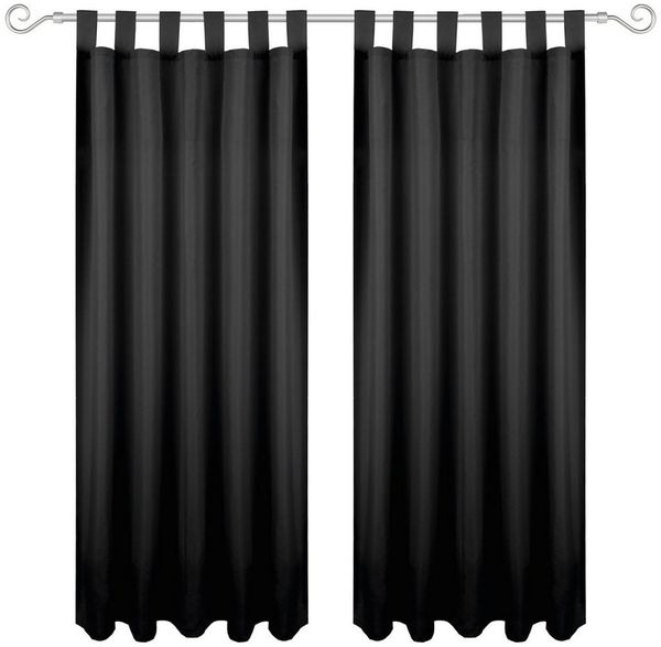 Bestlivings Gardine "Ellen" mit Schlaufen (2 St), Schlaufe, blickdicht, Polyester, einfarbig, modern, waschbar bei 30°C