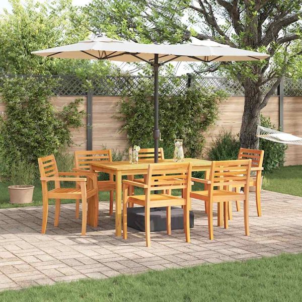 vidaXL Garten Essgruppe 7 pcs Braun Massivholz Akazie 3375664