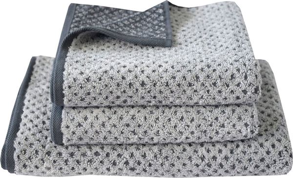 Dyckhoff Handtuch Set Golden Shades Rhombus, Walkfrottier (3-St), 2 Handtücher (50x100 cm), 1 Badetuch (70x140 cm)
