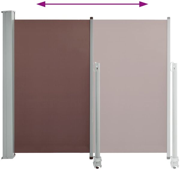 vidaXL Ausziehbare Seitenmarkise 120x300 cm Braun 48343 Bild 4