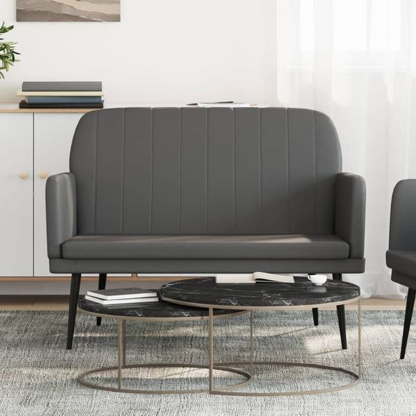 vidaXL Sitzbank Grau 107x80x81 cm Kunstleder 351401