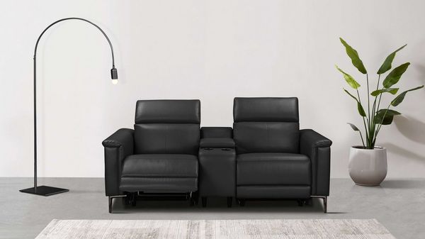 Home affaire 2-Sitzer Lund, 2er-Kinosofa, TV-Sessel, Multimedia-Sofa, USB-A, m. elektrischer o. manueller Relaxfunktion, Getränkehalter u. Staufach