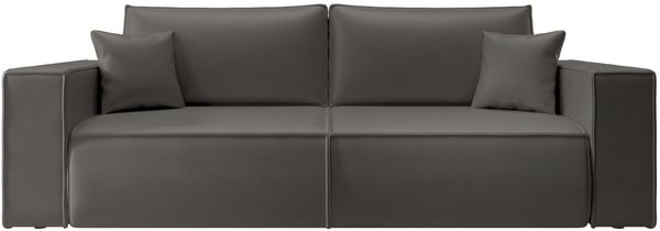Selsey 'Farese Cuero' Schlafsofa 3-Sitzer mit Bettkasten, Kunstleder, Dunkelgrau Bild 6