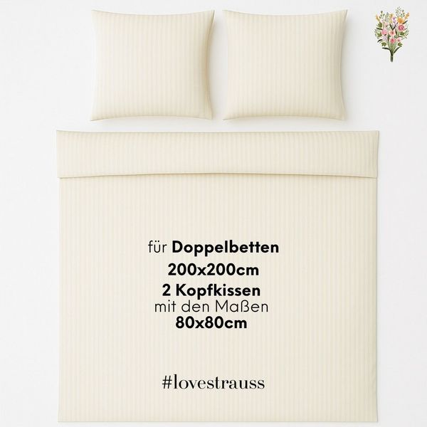 Strauss Home Bettwäsche Luxus Satin Bettwäsche – Atmungsaktiv & Angenehm, Luxus Bettwäsche in Hotelqualität mit Hotelverschluss