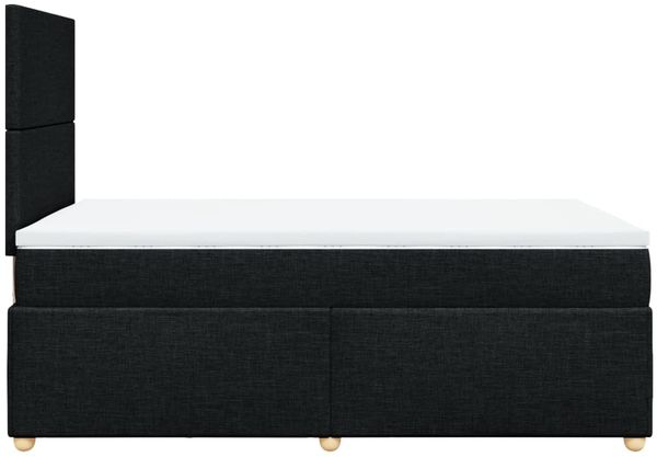 vidaXL Boxspringbett mit Matratze Schwarz 120x200 cm Stoff 3293542 Bild 7