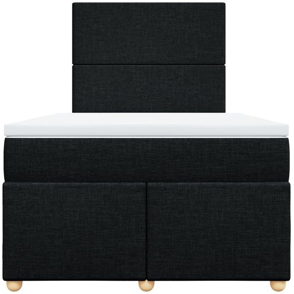 vidaXL Boxspringbett mit Matratze Schwarz 120x200 cm Stoff 3293542 Bild 6