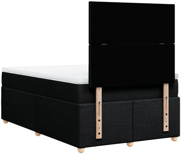 vidaXL Boxspringbett mit Matratze Schwarz 120x200 cm Stoff 3293542 Bild 8