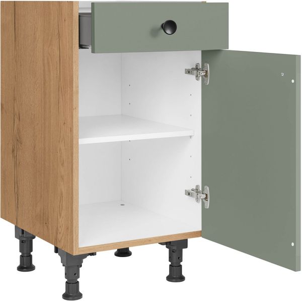 nobilia® Unterschrank "Cascada", Ausrichtung wählbar, vormontiert, in den Breiten 30, 45 und 60 cm Breite, mit höhenverstellbaren Sockelfüßen, vormontiert