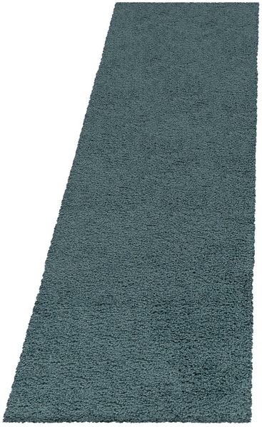 Hochflor Teppich Sima Läufer - 80x250 cm - Blau
