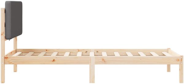 vidaXL Bettgestell mit gepolstertem Kopfteil Dunkelgrau 80 x 200 cm 877940 Bild 6