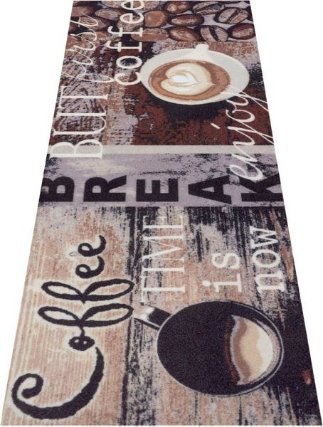 HANSE Home Küchenläufer Enjoy Coffee Break, rechteckig, Höhe: 3 mm, Läufer, Rutschfest, Küchenteppich, Motiv Kaffee, Pflegeleicht
