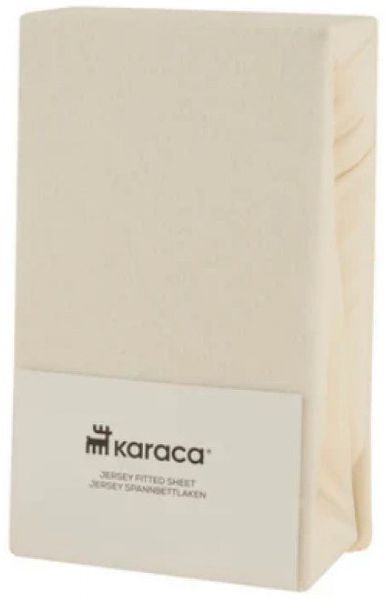 Karaca Bett-Set Karaca Home Jersey Spannbettlaken Bettlaken 140x200+30 cm, Creme