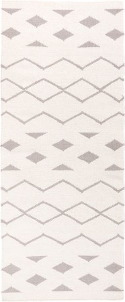 Kelim Teppich - Trendy »Miami« 200 x 80 cm - silber - läufer