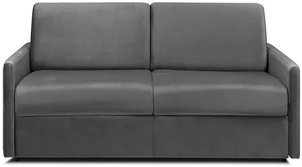 Vente-unique - CALIFE Sofa SamtStoff Grau - B 223 cm94 cm x H 85 cm x L 150 cm