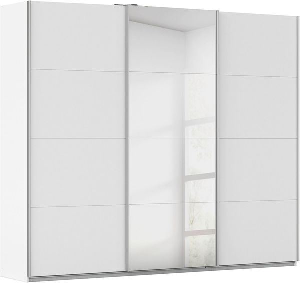 rauch Schwebetürenschrank Kleiderschrank Schrank Garderobe KULMBACH in 2 Höhen erhältlich, mit Metallgriffleisten MADE IN GERMANY