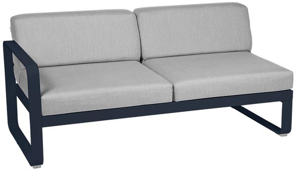 Bellevie Lounge 2-Sitzer Modul 92 Abyssblau 79 Flanellgrau Links
