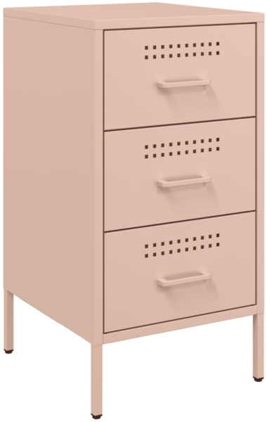 vidaXL Nachttisch Rosa 36x39x68 cm Stahl 843080