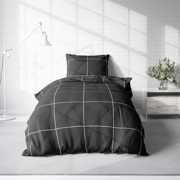 One Home Bettwäsche Winter, Flanell, 4 teilig, modern kariert, kuschelig flauschig warme weiche Baumwolle Biber