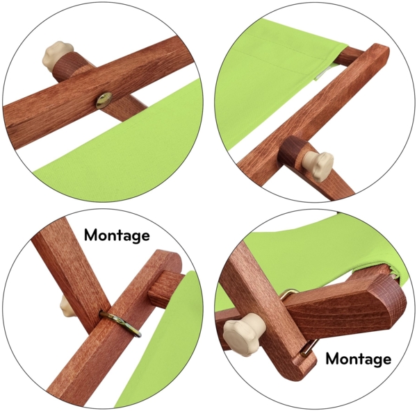 Gartenliege Sonnenliege pistazie Liegestuhl Fußteil Sonnendach Tisch Deckchair 10-306 F S T KH Bild 11