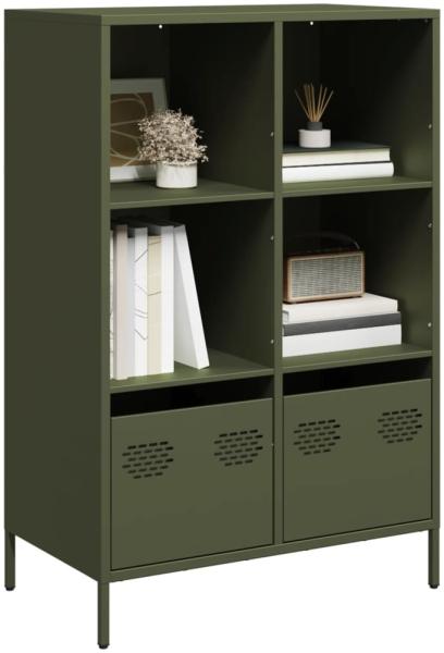 vidaXL Highboard Olivgrün 68x39x103,5 cm Stahl 851386