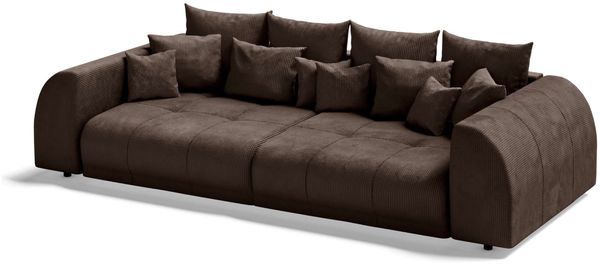 Großes Sofa Ragnar in Stoff - Cordstoff - schokolade