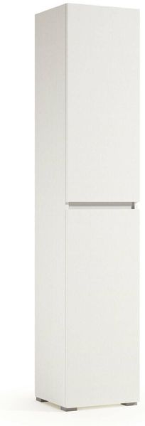 Dmora Mehrzweckschrank mit 2 Türen Daisuke, Schuhregal mit verstellbaren Einlegeböden, Schuhschrank mit 2 Türen, 100 % Made in Italy, 45 x 37 x 195 cm, Weiß