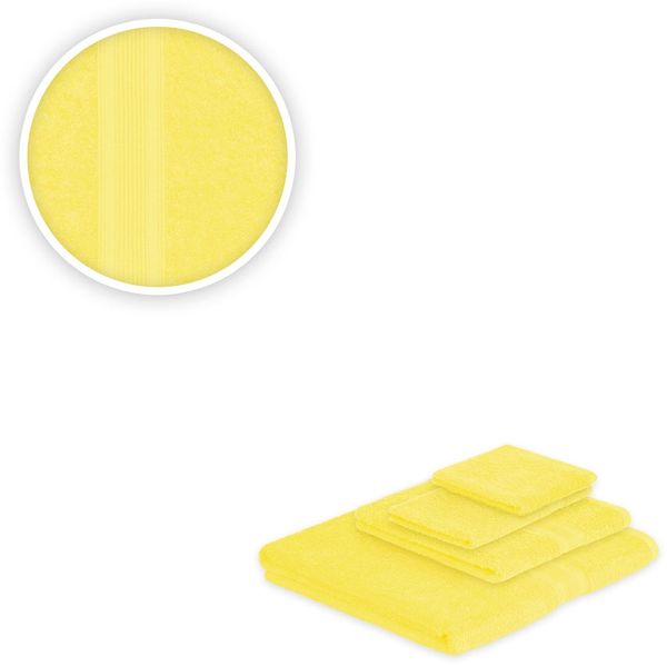 Handtücher Kombi Basis Ergänzungsset 4tlg. 500 g/m Gelb