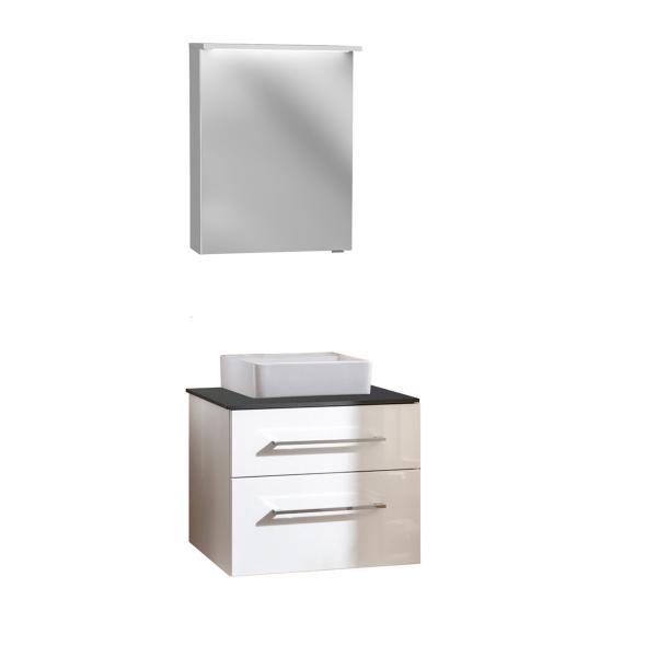 Fackelmann OXFORD Badmöbelset 3-teilig, 60 cm, Weiß, Keramik