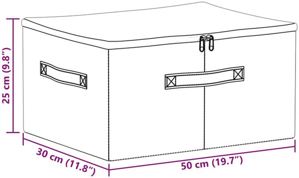 vidaXL Aufbewahrungsbox 24 pcs Creme 50 x 30 x 25 cm Vliesstoff 42024604 Bild 11