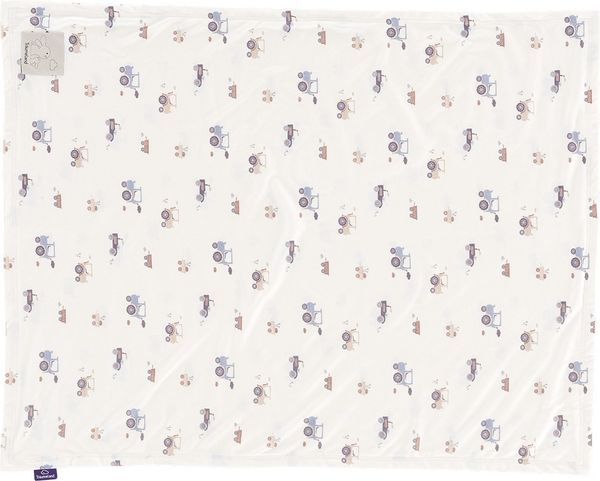 Träumeland Jersey Decke Babydecke Little Farm blau 75 x 100 cm