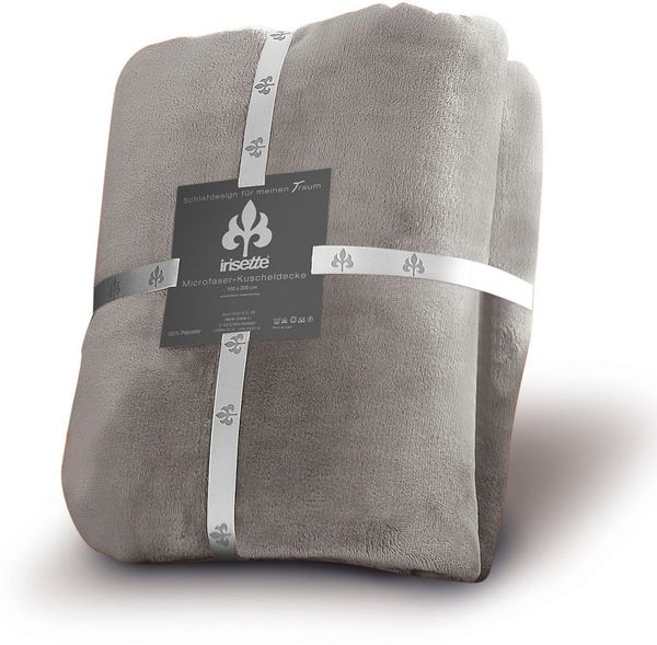 Irisette Wohndecke Flausch Kuscheldecke Relax 8900-14 Schiefer 150x200
