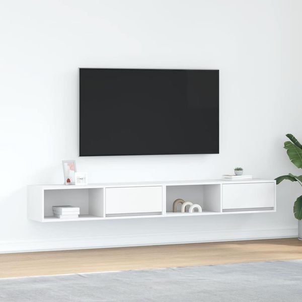 vidaXL TV-Schränke 2 Stk. Weiß 100x31x25,5 cm Holzwerkstoff 861473