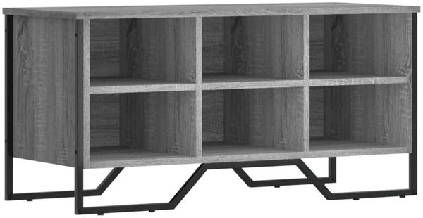 Schuhregal, Schuhablage, platzsparend Grau Sonoma 90x38x45,5 cm Holzwerkstoff