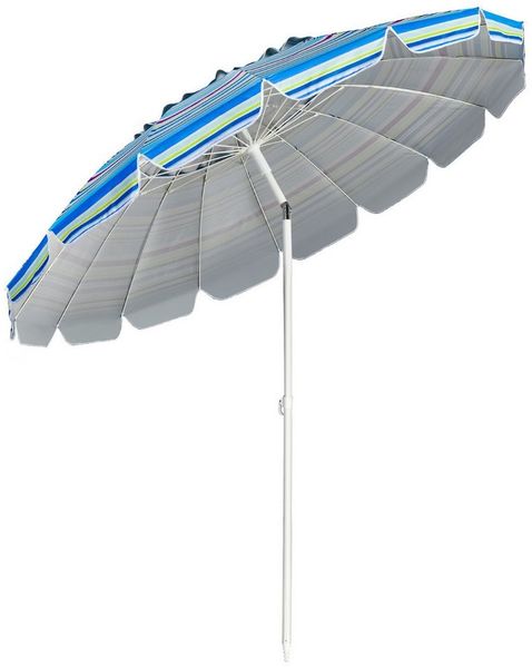 COSTWAY Sonnenschirm, LxB: 250,00x250,00 cm, Strandschirm mit Verankerung