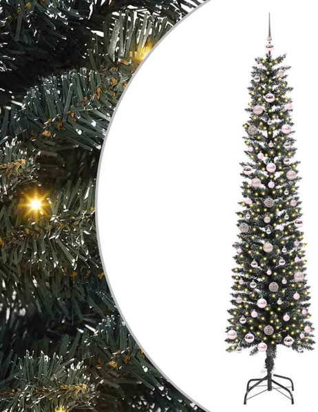 vidaXL Künstlicher Weihnachtsbaum mit 300 LEDs mit Ständer Grün 240 cm 3395966