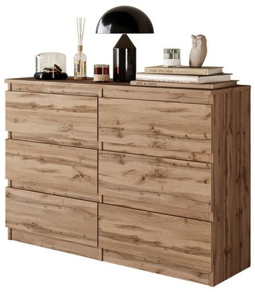 Furnica Kommode 6 Schubladen, Sideboard, Schubladenschrank Breite 100cm Höhe 71cm Bild 4