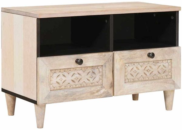 vidaXL TV-Einheiten mit Schubladen Weiß 70 x 33 x 46 cm Holzwerkstoff 4018117