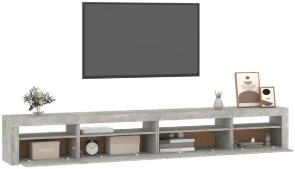 TV-Schrank mit LED-Leuchten Betongrau [3152749]