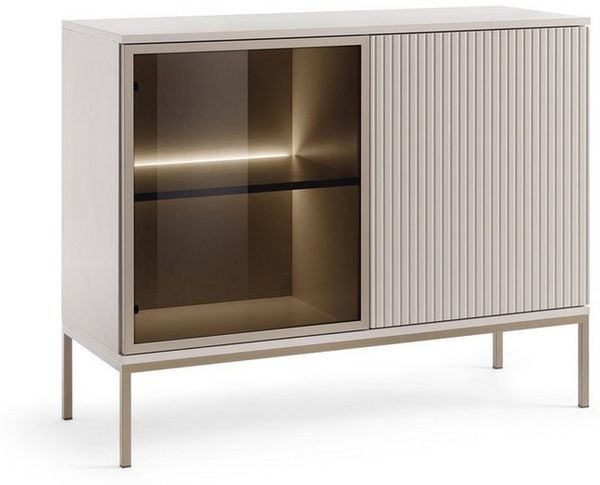 Masseno Kommode SENTIERO 104 cm Sideboard und 2 Türen gelb