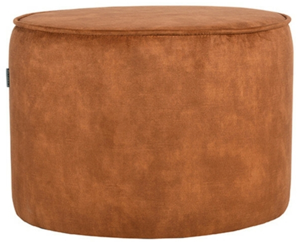 LABEL51 Pouf Tibo 55x55x40 cm Ocker Velours 443966