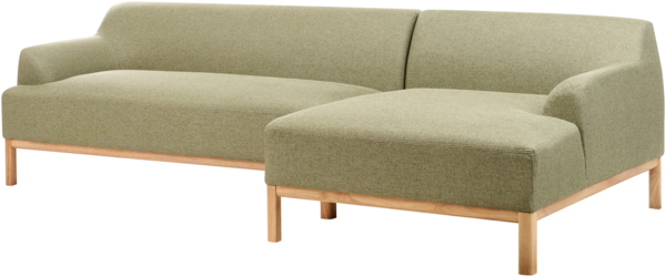 beliani 'SOSJO' Ecksofa, Stoff olivgrün, Rechtsseitig, 251 x 132 x 74 cm Bild 4