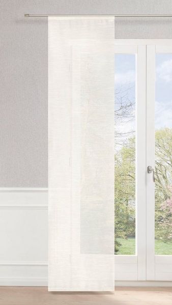Neutex for you! Schiebegardine NICO (1 St), Paneelwagen, halbtransparent, Naturoptik mit Leinenanteil