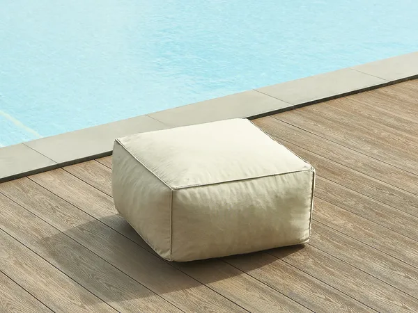 Vente-unique - NOUMARA Gartensitzgruppe Stoff Beige - B 70 cm x H 35 cm x L 70 cm