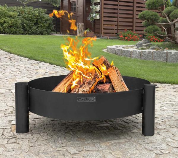 CookKing Stahl Feuerschale Haiti Ø 60cm | Schwarz | Ø 68x30 cm