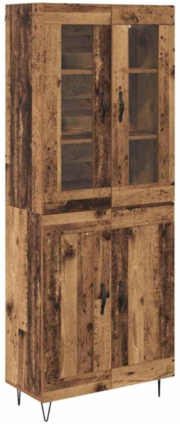 vidaXL Highboard Altholz 69,5 x 34 x 180 cm Holzwerkstoff 3402699 Bild 1