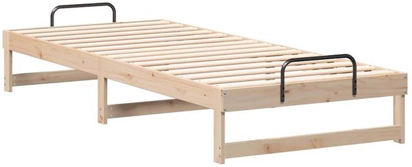 vidaXL Bettrahmen Braun 90 x 220 cm Massives Kiefernholz 873169 Bild 7