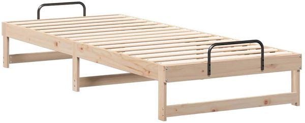 vidaXL Bettrahmen Braun 90 x 220 cm Massives Kiefernholz 873169 Bild 4