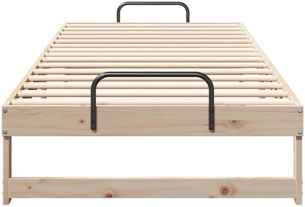 vidaXL Bettrahmen Braun 90 x 220 cm Massives Kiefernholz 873169 Bild 5