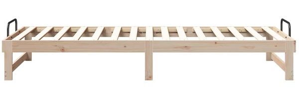 vidaXL Bettrahmen Braun 90 x 220 cm Massives Kiefernholz 873169 Bild 6