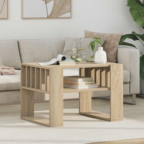 vidaXL Couchtisch, Holzwerkstoff Sonoma-Eiche, 66 x 49,5 x 45 cm